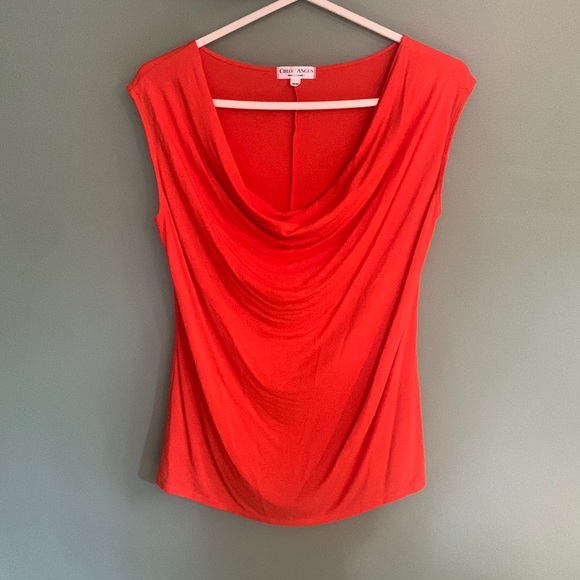 Orange Cowl Neck Tank - Picture 1 of 2